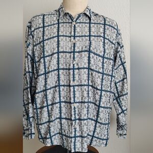 Jhane Barnes Men's Long Sleeve Shirt Size L Vintage